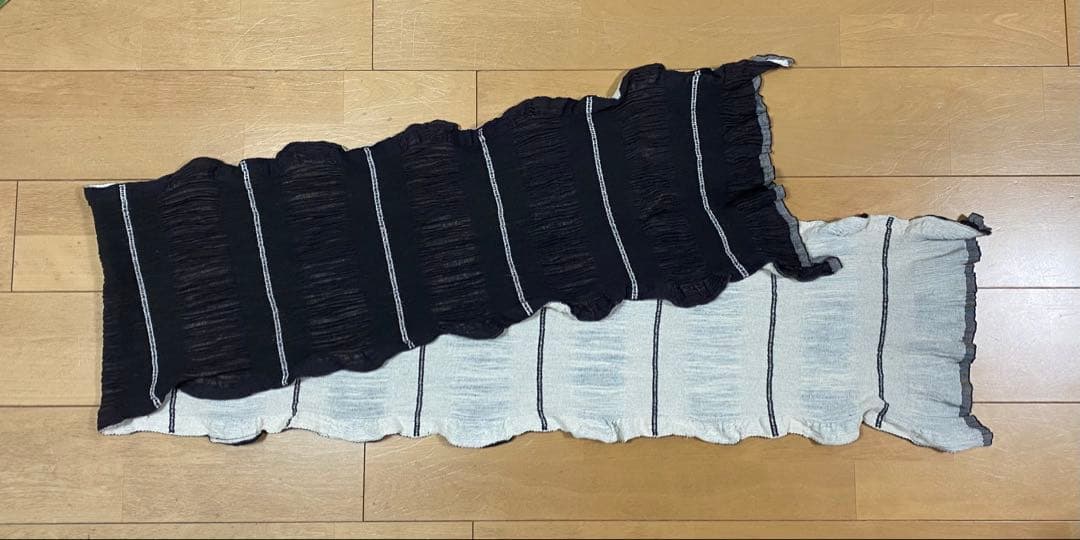 80s ISSEY MIYAKE 筆タグ ツートーン ショール