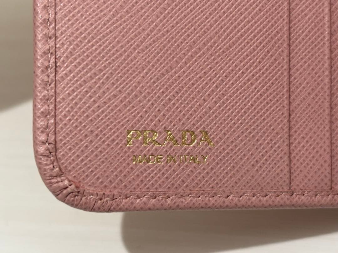 PRADA プラダ 二つ折り財布 ピンク