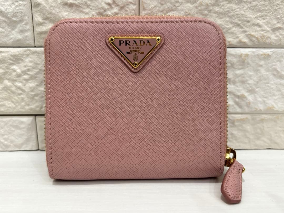 PRADA プラダ 二つ折り財布 ピンク
