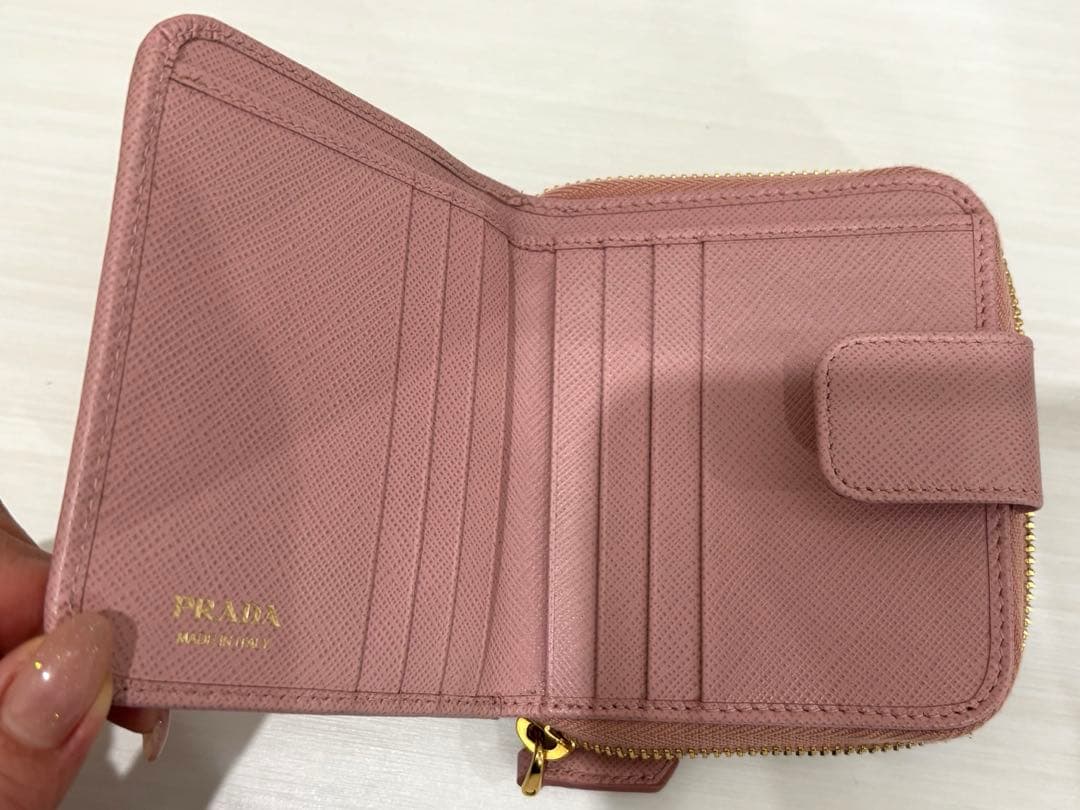 PRADA プラダ 二つ折り財布 ピンク