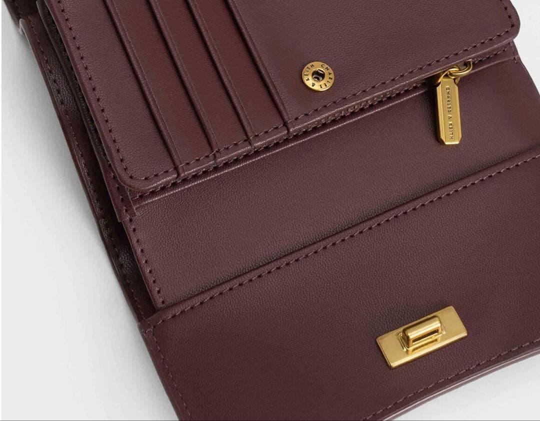 CHARLES &KEITH 財布 ダーク チョコレートハクスリー