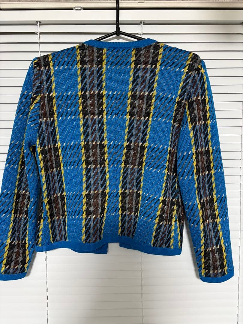 Yves Saint Laurent チェック柄カーディガン