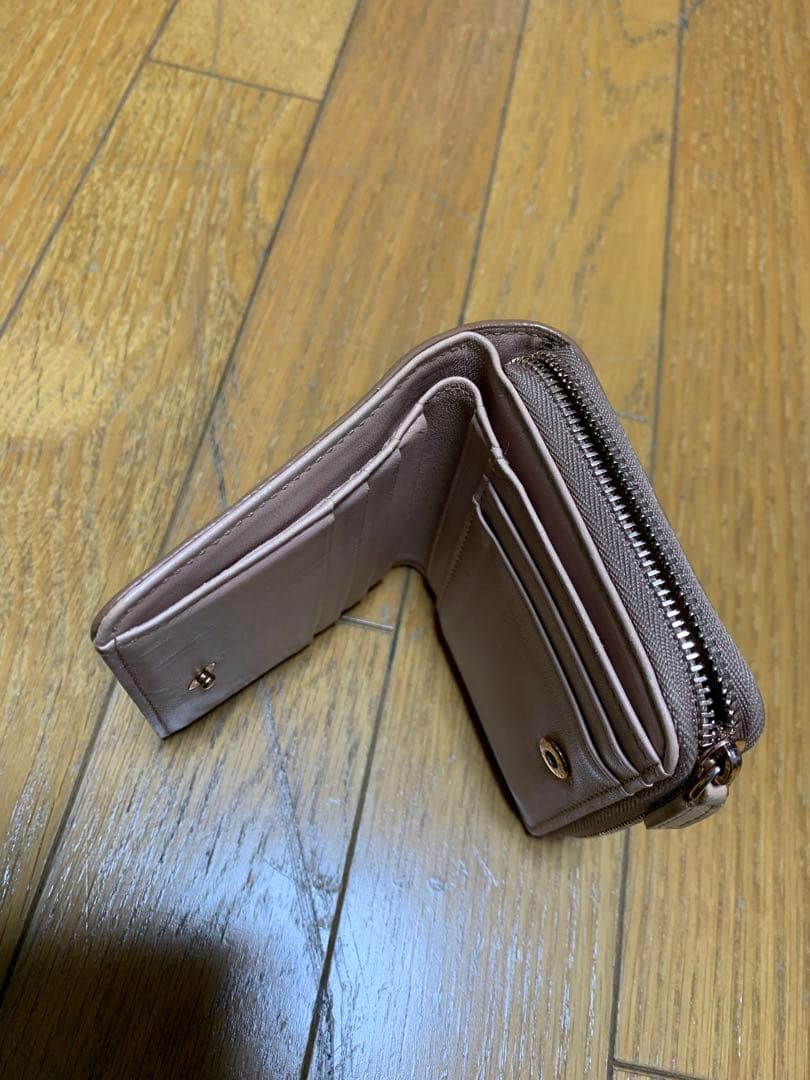 MCM パウダーピンク ピンク　二つ折り財布　アラウンドジップ