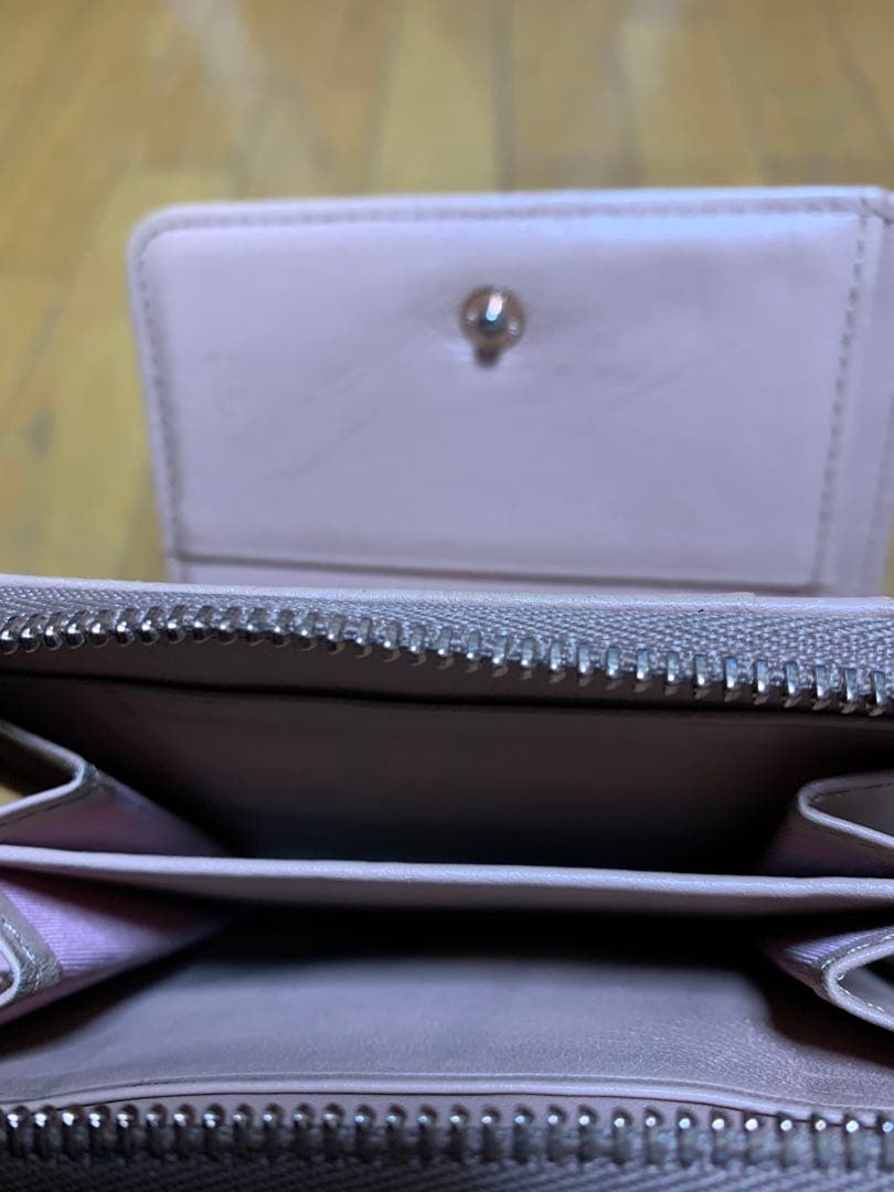 MCM パウダーピンク ピンク　二つ折り財布　アラウンドジップ