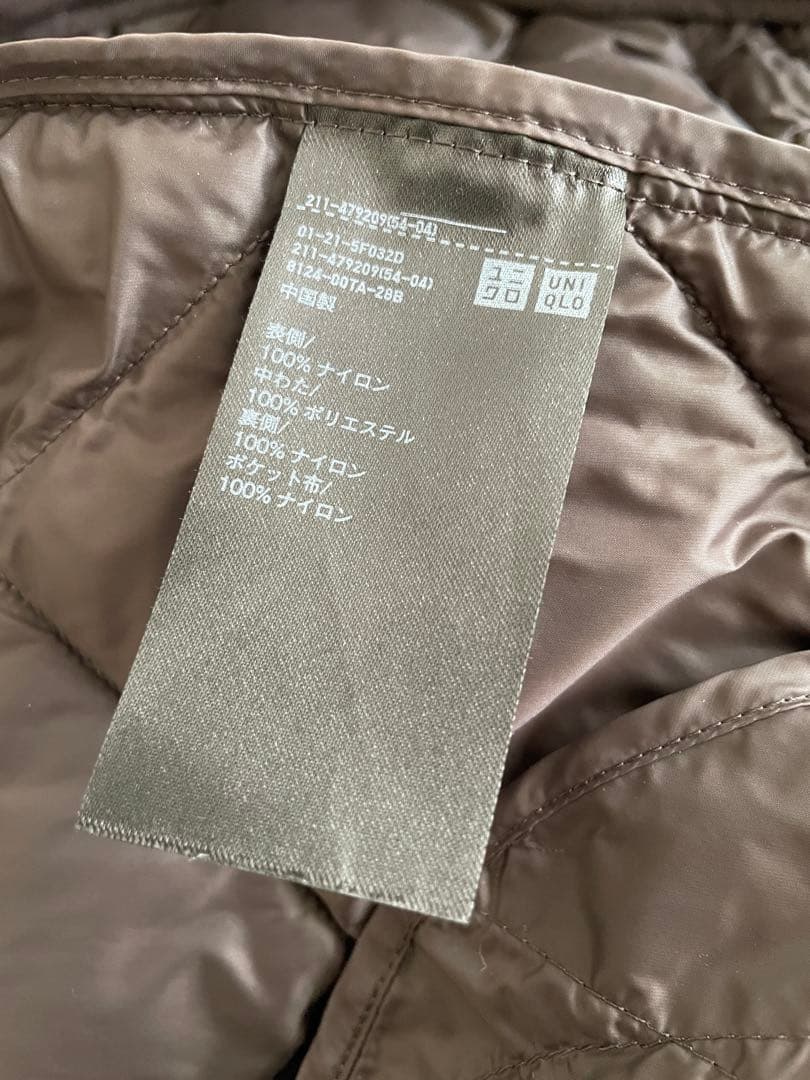 UNIQLO パフテックロングコートリラックスフィット　S ダークブラウン