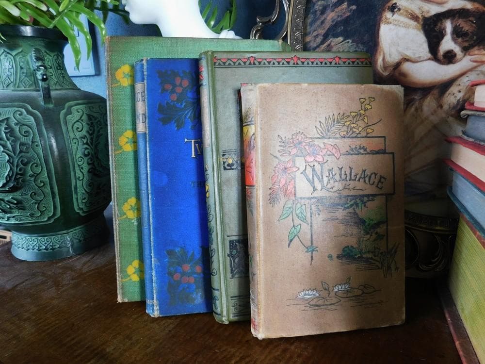 4冊セット.:*゜ボタニカルイラスト付き表紙　英国の古書　花柄　まとめ売り