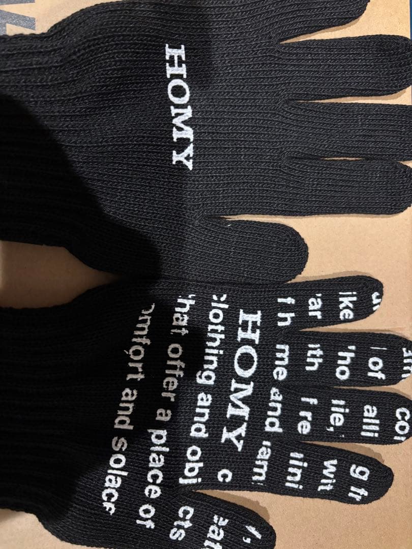 HOMY ブラック ニット手袋