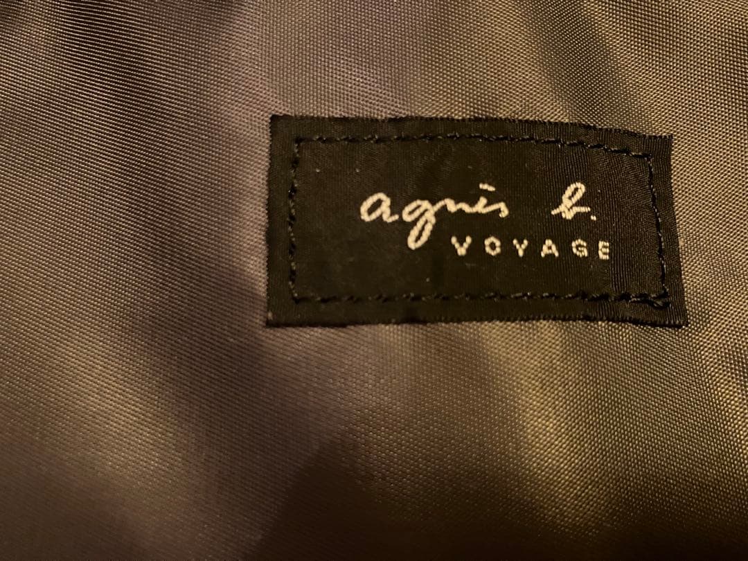 [美品]agnès b. VOYAGE ドット柄ボストンバッグ