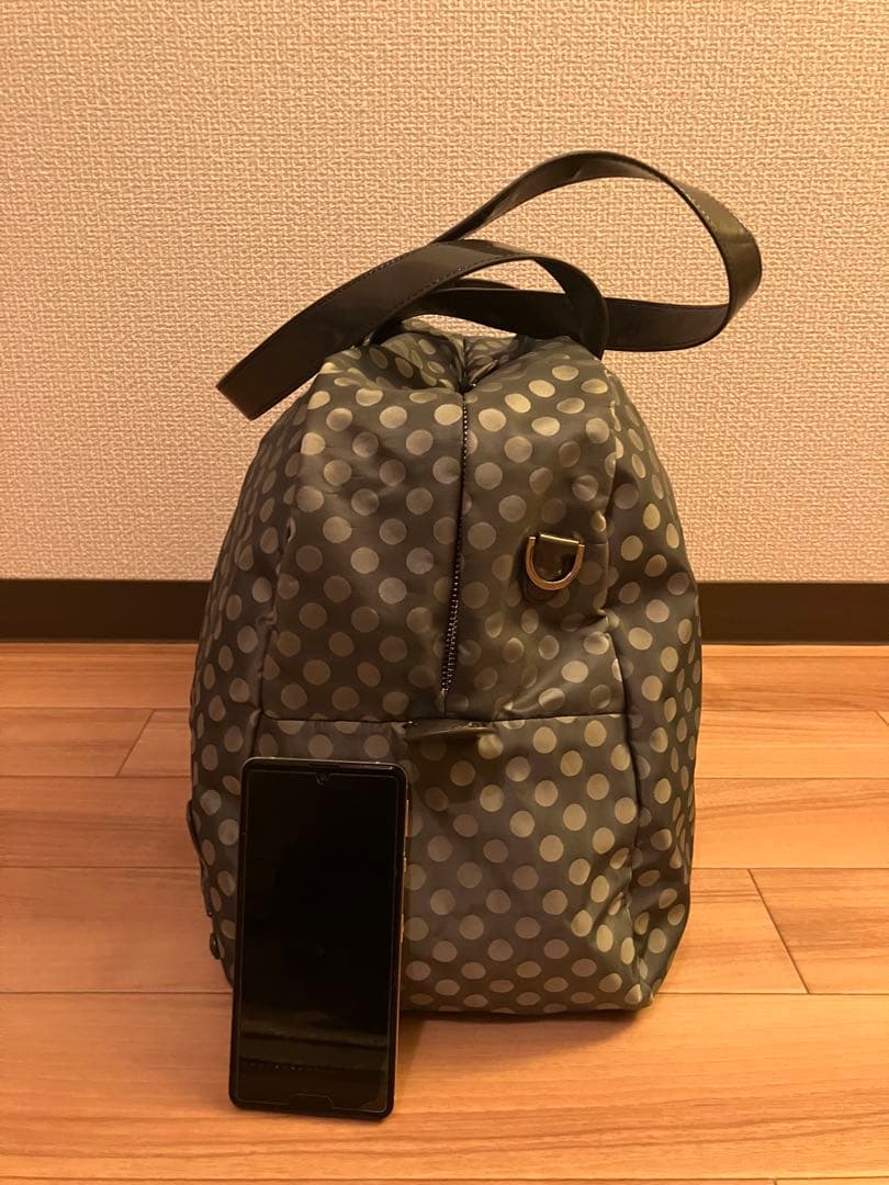 [美品]agnès b. VOYAGE ドット柄ボストンバッグ