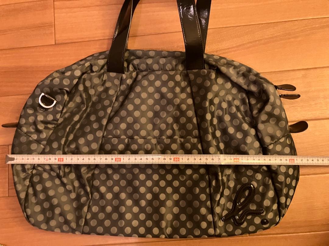 [美品]agnès b. VOYAGE ドット柄ボストンバッグ