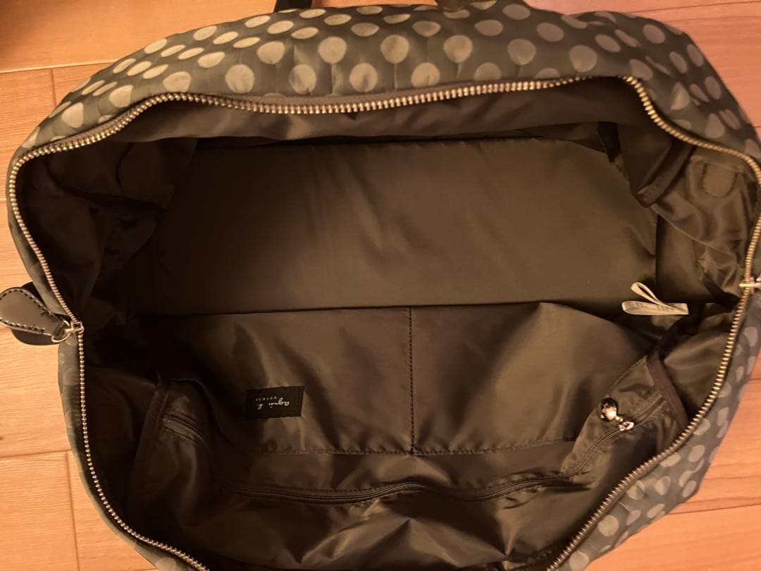 [美品]agnès b. VOYAGE ドット柄ボストンバッグ