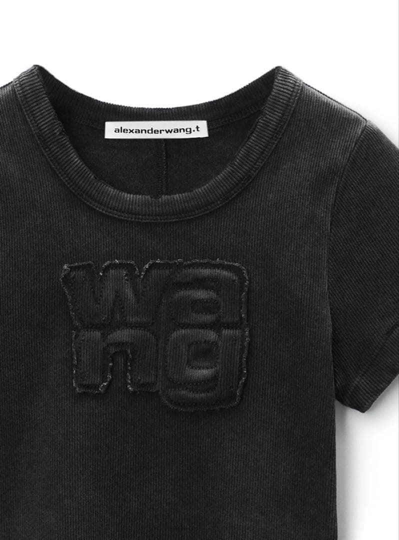 Kanna Alexander Wang ロゴ クロップド丈　Tシャツ