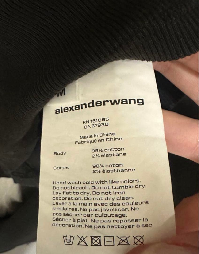 Kanna Alexander Wang ロゴ クロップド丈　Tシャツ
