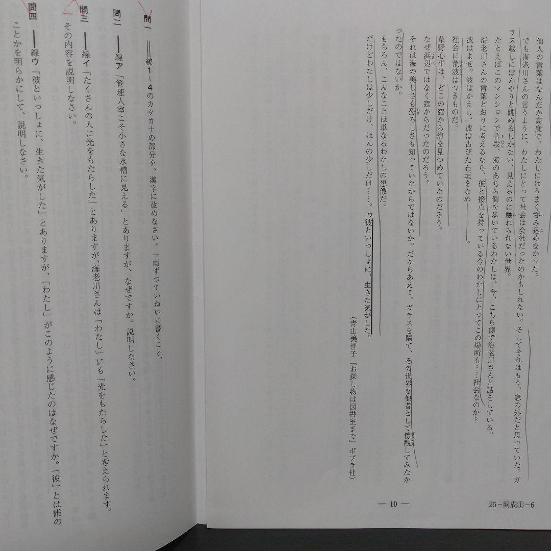 最新2025年度　学校別サピックスオープン　開成　2回分