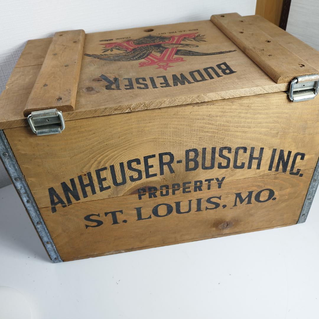 Budweiser バドワイザー 木箱 ビール アンハイザーブッシュ I174
