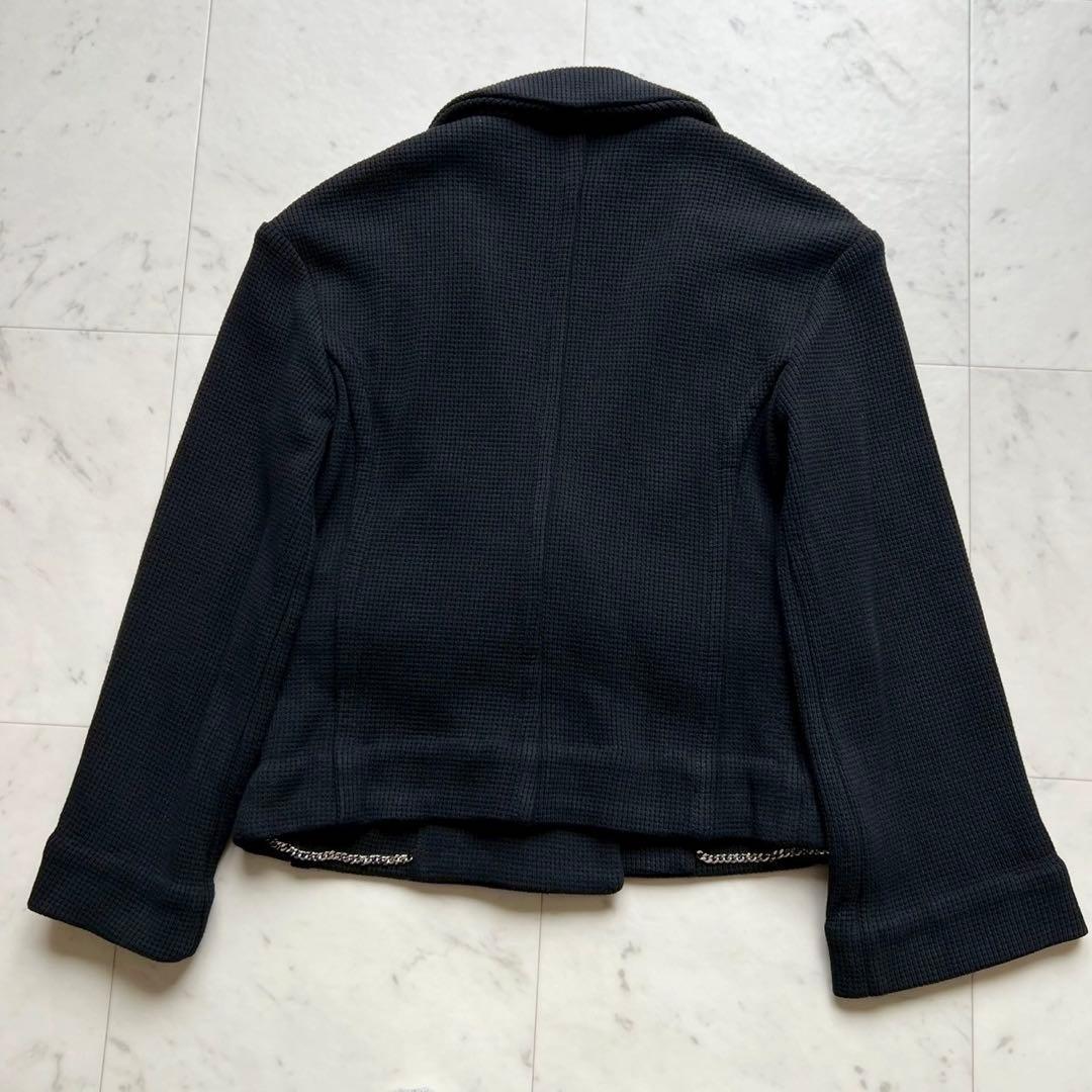 CHANEL 21C ラインストーンココマークボタン ワッフルダブルジャケット