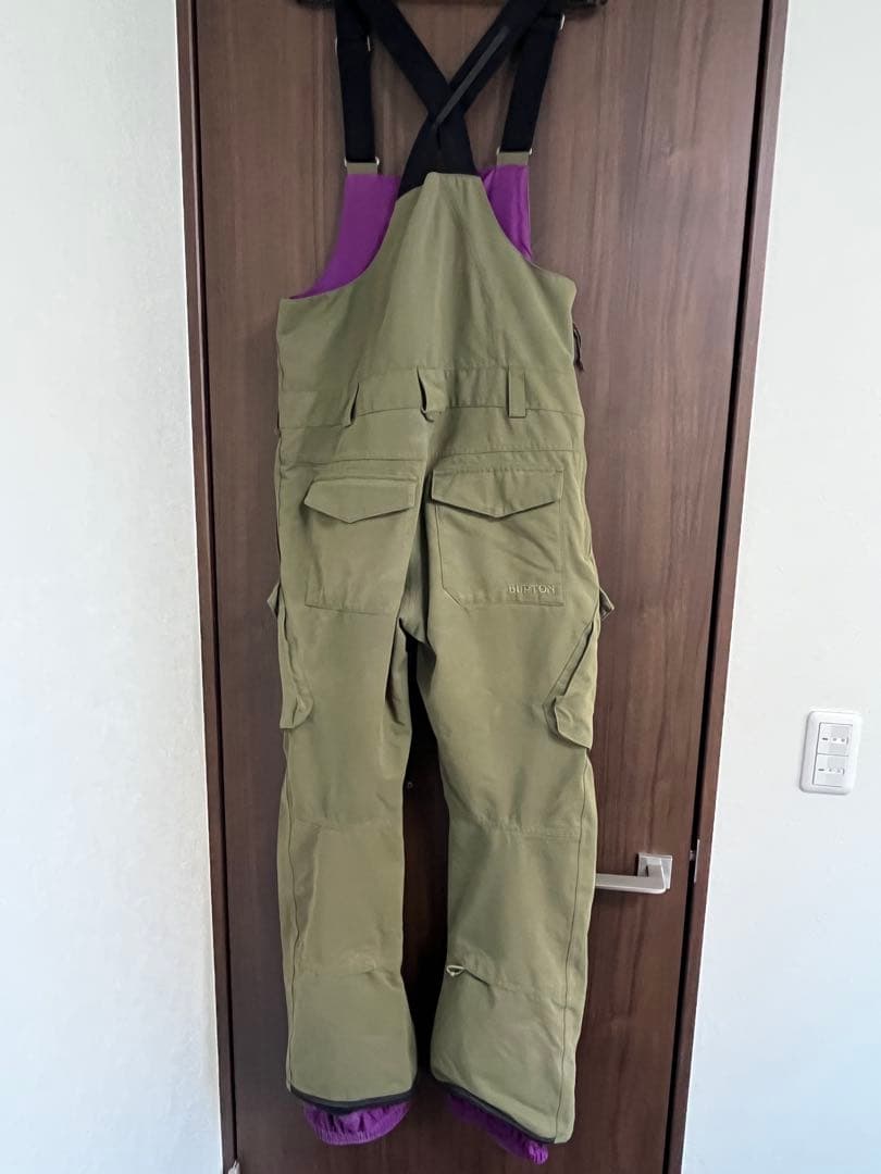 BURTON スノーボード ビブパンツ　オリーブグリーン　メンズMサイズ