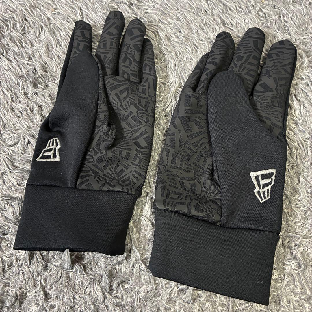 【美品】YOHJI YAMAMOTO×NEW ERA フリース手袋 L ブラック