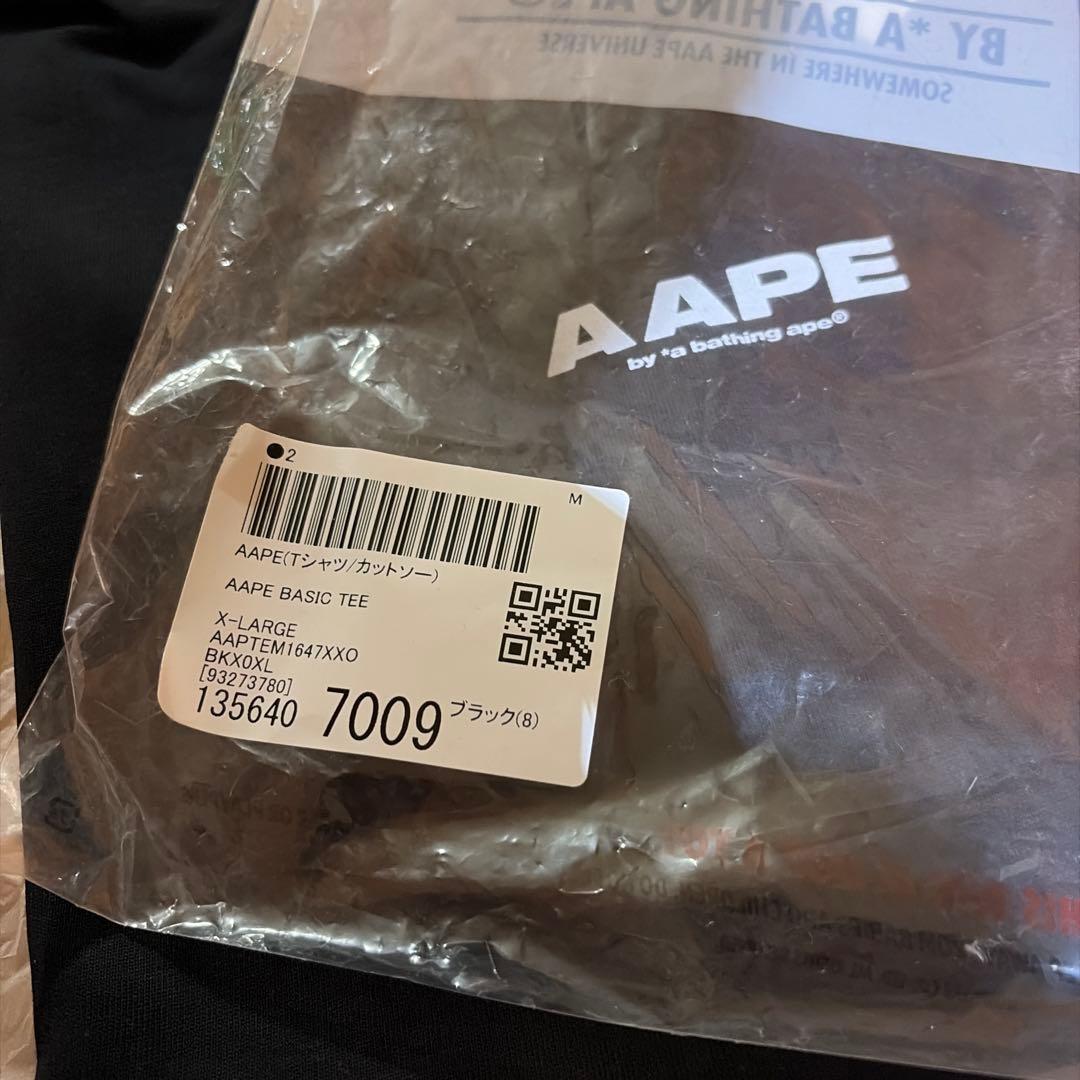 Aape 黒 Tシャツ ロゴ入り新品タグ付き