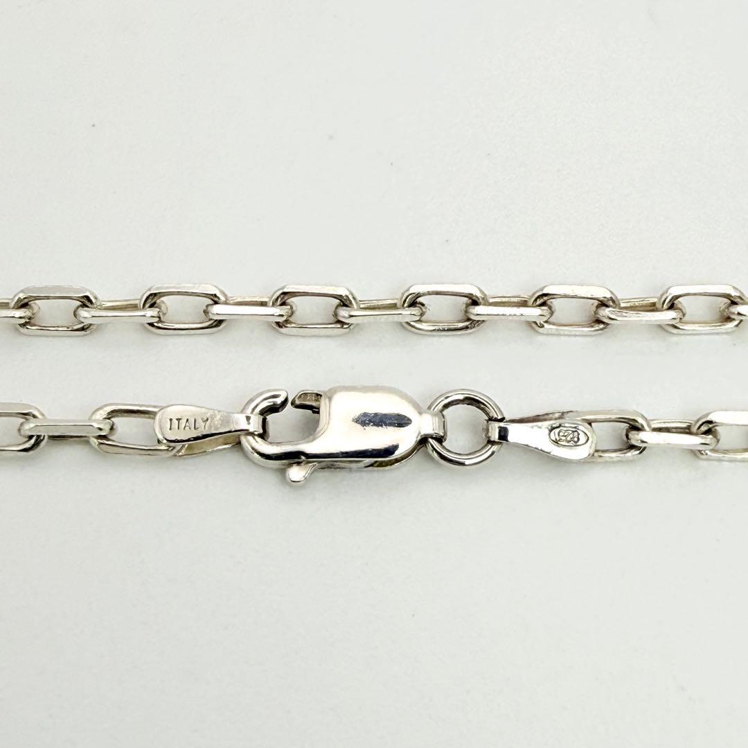 ●【美品】SILVER925 ITALY アズキチェーン 2.6mm幅 50cm