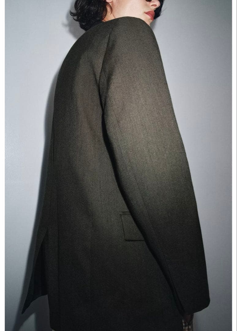 【新品未使用】zara ザラ　ウールオーバーサイズ　ブレザー