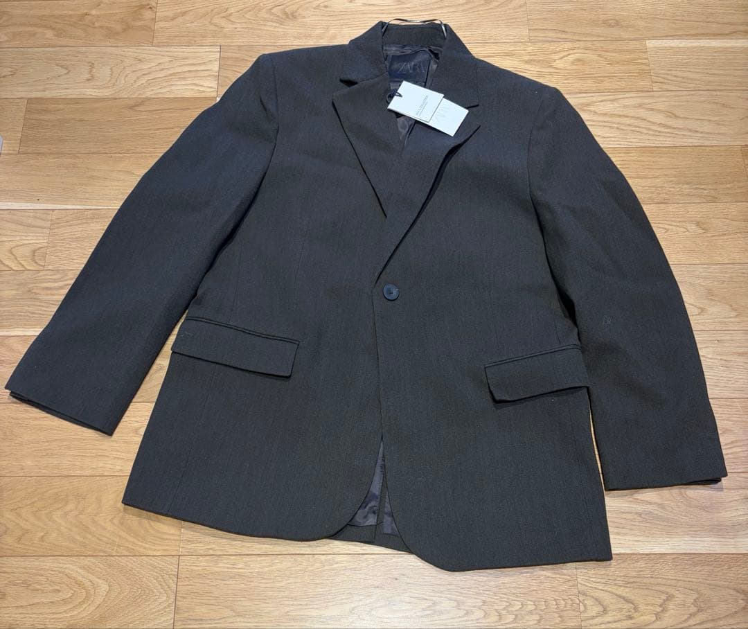 【新品未使用】zara ザラ　ウールオーバーサイズ　ブレザー