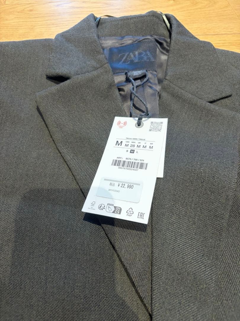 【新品未使用】zara ザラ　ウールオーバーサイズ　ブレザー