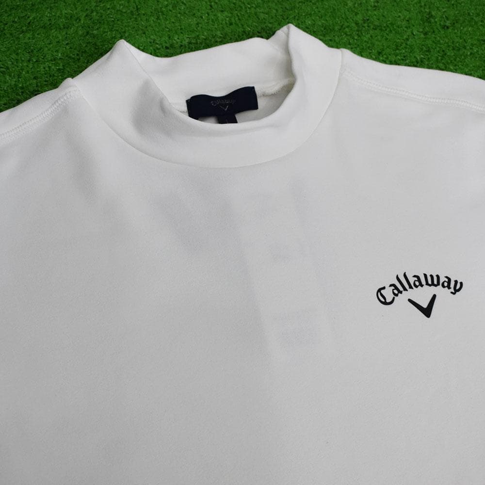Callaway/キャロウェイ ゴルフ モックネック【ホワイト/L】新品！