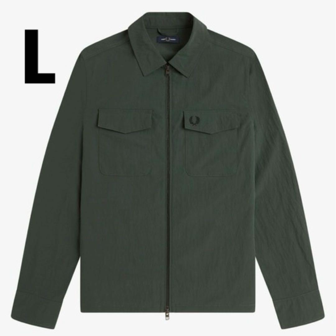 FRED PERRY Zip Overshirt オーバーシャツジャケット L