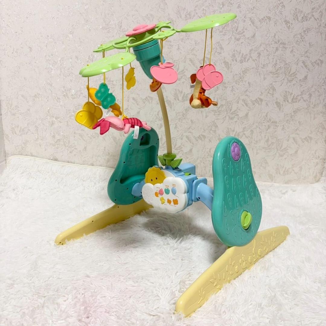 【美品：動作OK】くまのプーさん 6WAYジムメリー 箱付き 美品 9182