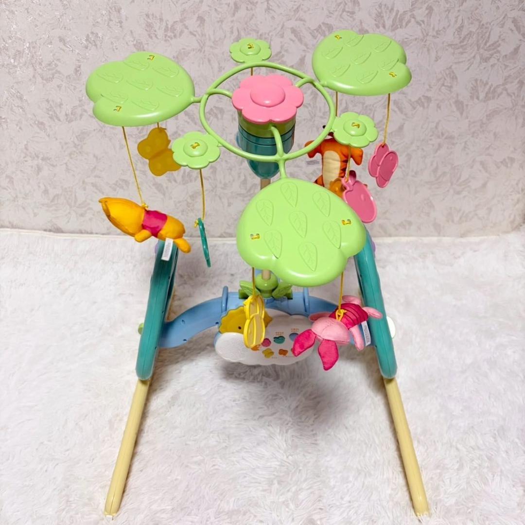 【美品：動作OK】くまのプーさん 6WAYジムメリー 箱付き 美品 9182