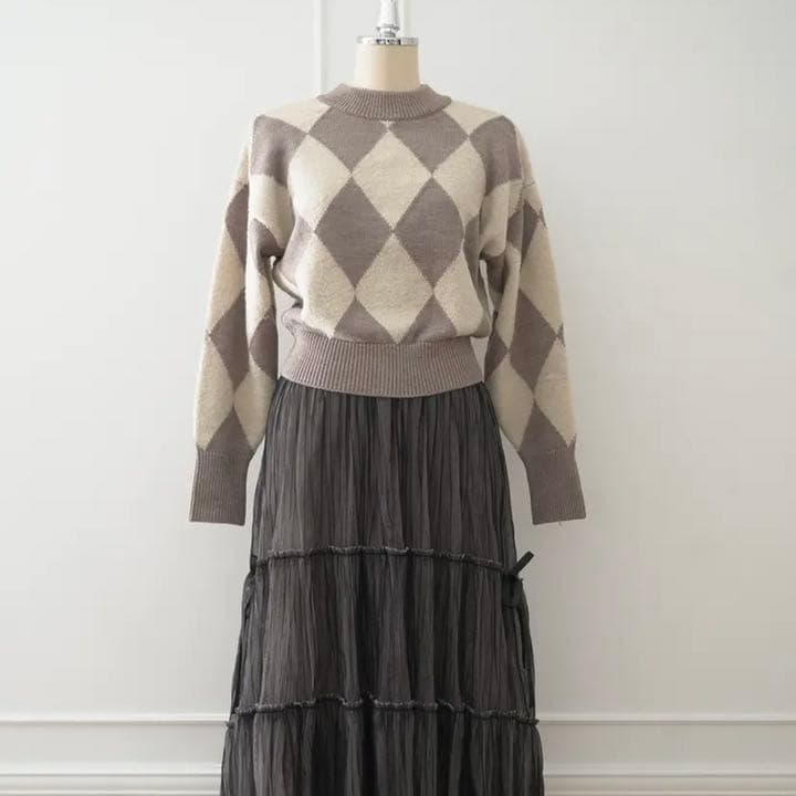 トップス Herlipto Twinkle Argyle Knit Pullover