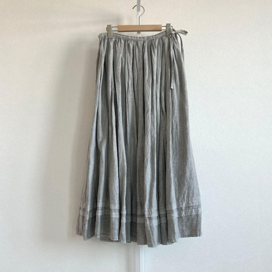 ネストローブ nest Robe ナチュラルダイリネンスカート