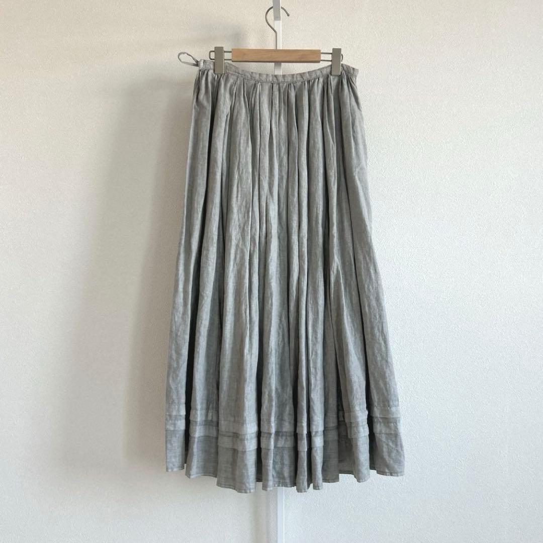 ネストローブ nest Robe ナチュラルダイリネンスカート