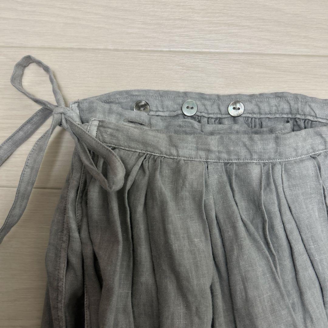 ネストローブ nest Robe ナチュラルダイリネンスカート