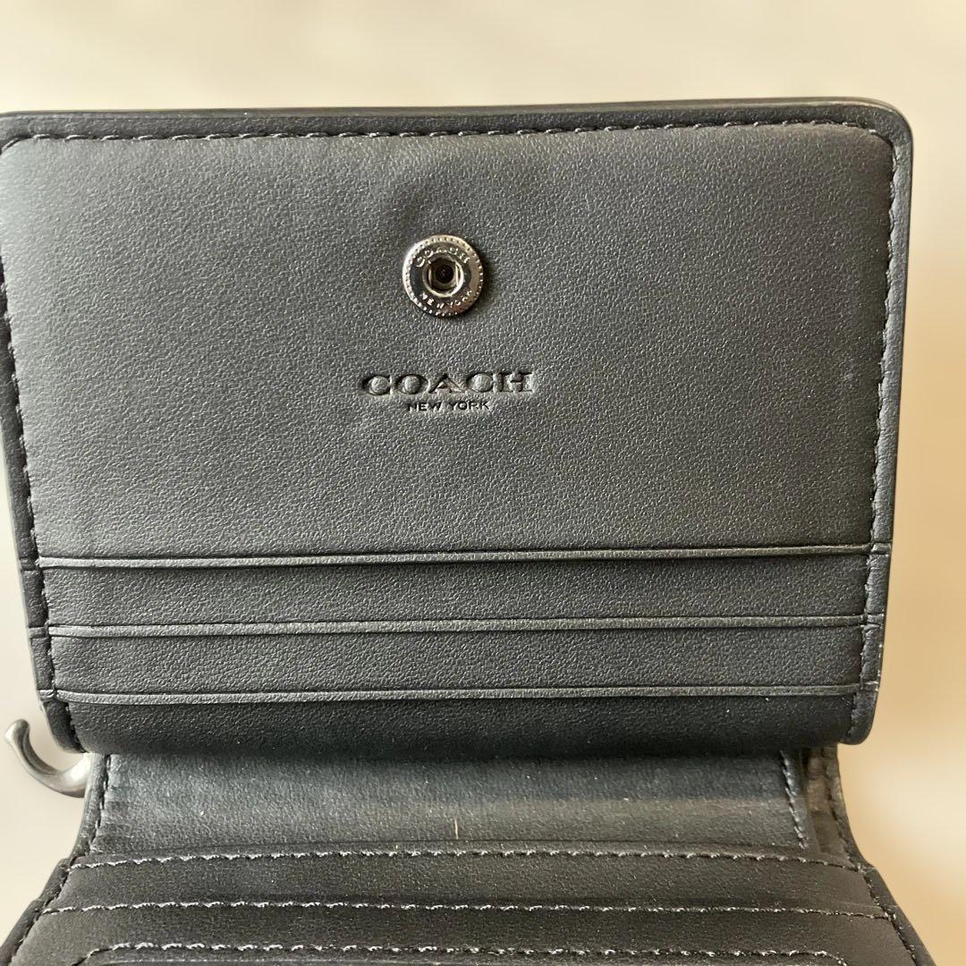 コーチ COACH Snap Wallet DENIM ２つ折り財布 ブラック