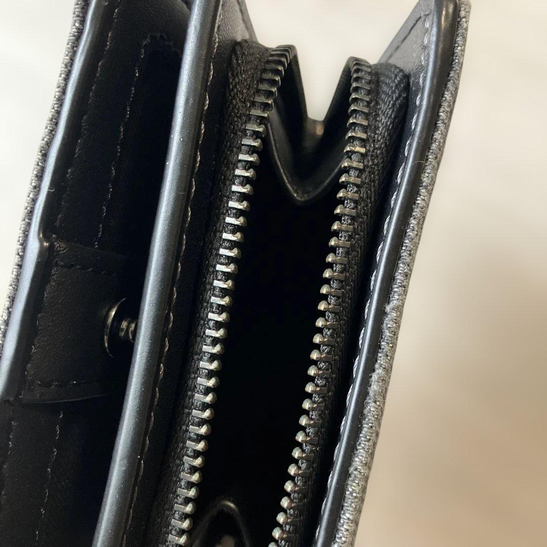 コーチ COACH Snap Wallet DENIM ２つ折り財布 ブラック