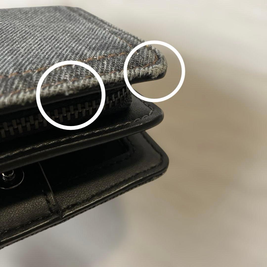コーチ COACH Snap Wallet DENIM ２つ折り財布 ブラック