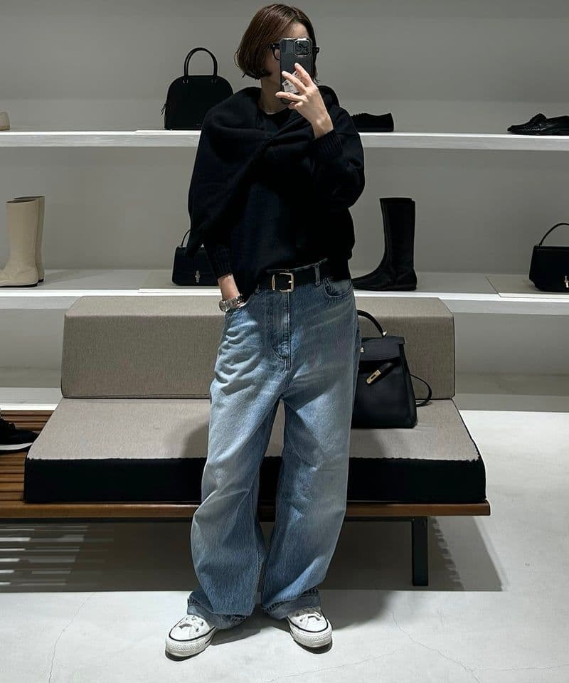 【ok.soon】original wide denim