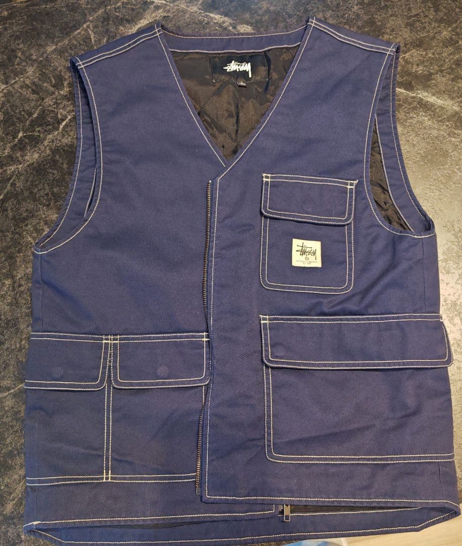 STUSSY デニムベスト Poly Cotton Work Vest