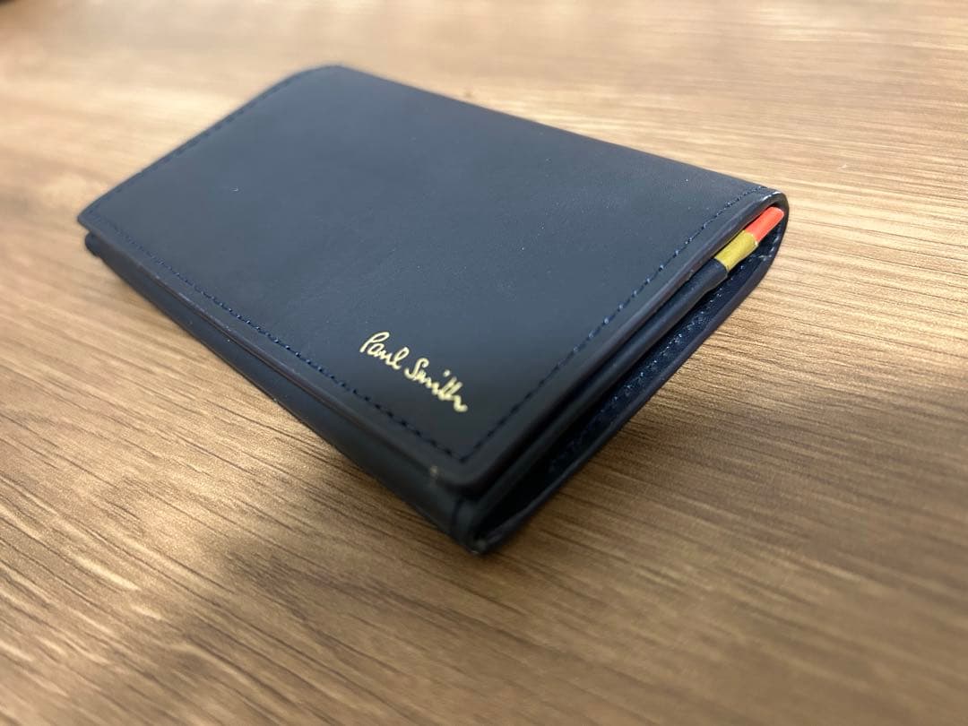 【美品】Paul Smith ポールスミス　名刺入れ　ネイビー