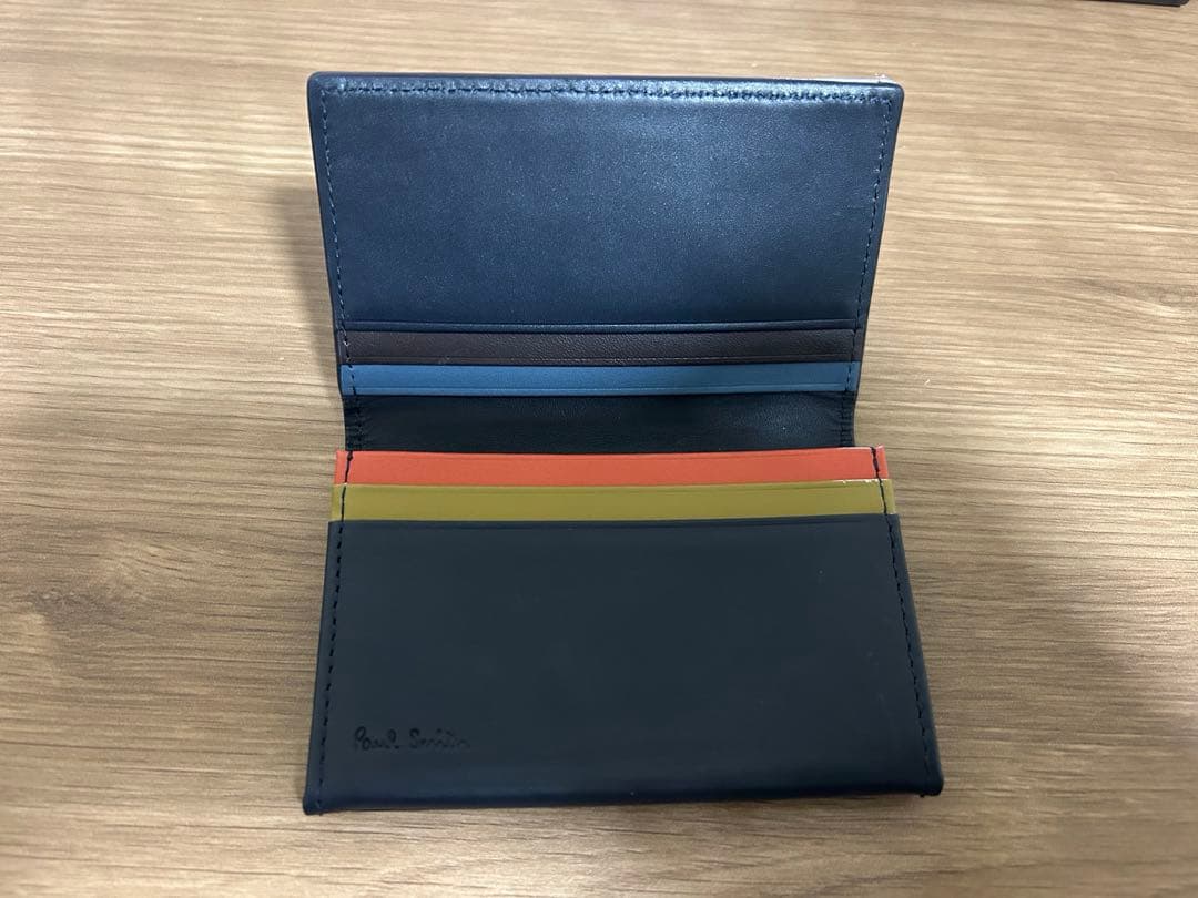 【美品】Paul Smith ポールスミス　名刺入れ　ネイビー