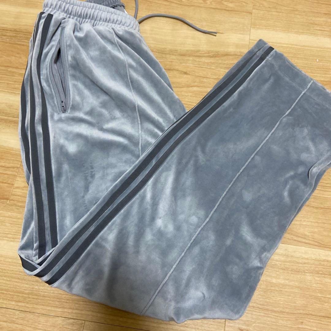 adidas ベロア トラックパンツ L