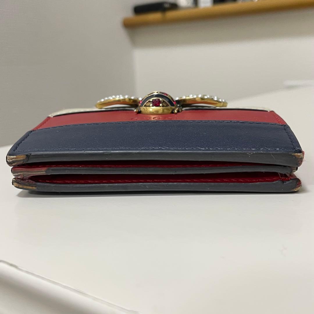 貴重‼️GUCCIグッチ 折りたたみ財布　ミニウォレット クイーンマーガレット