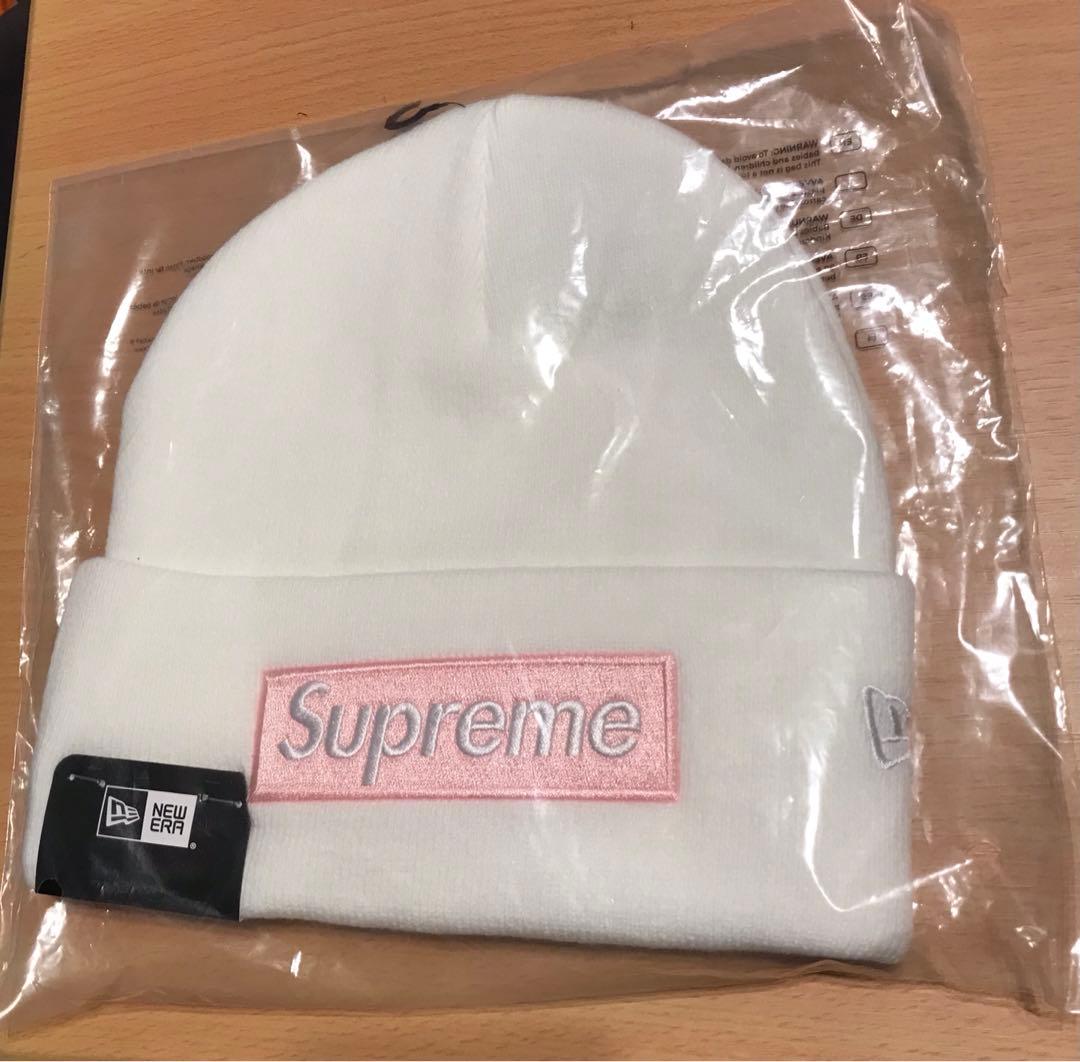 New Era Box Logo Beanie ホワイト シュプリーム ビーニー