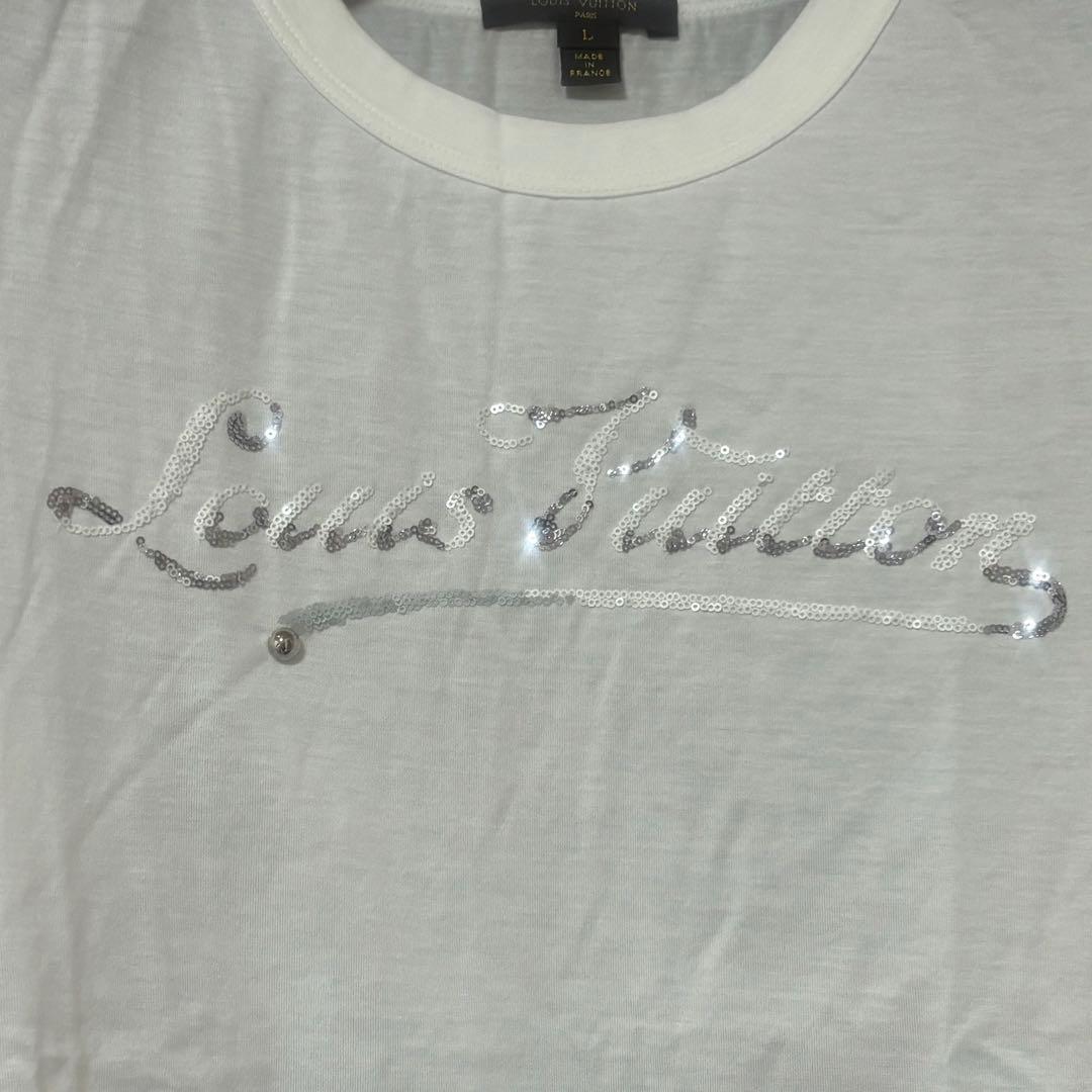 ルイヴィトン　カットソー Tシャツ　スパンコールLOUIS VUITTONロゴ