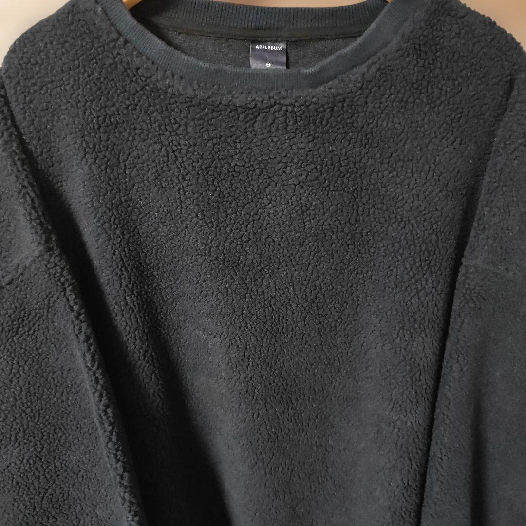 極美品APPLEBUM、アップルバム ボアフリーストップスNAVY XXLサイズ
