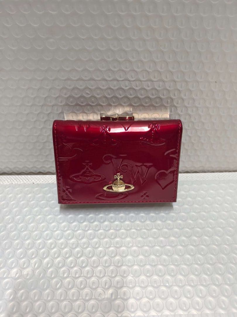 Vivenne Westwood エナメル三つ折り財布 レッド 335697