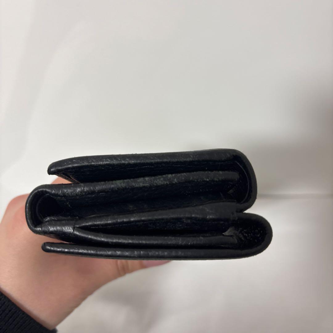 値下げ！！GUCCI ブラックレザー 三つ折り財布