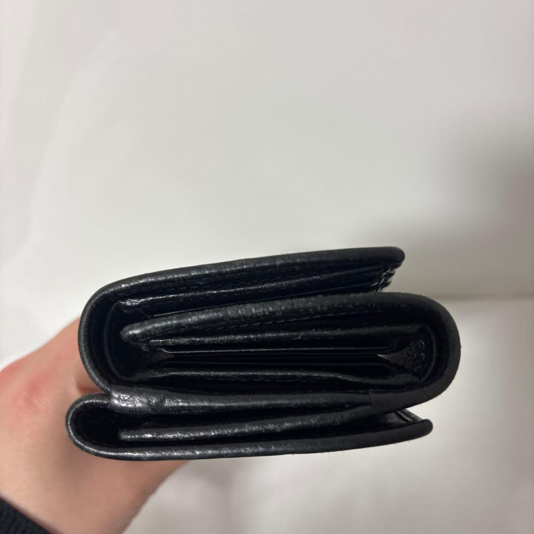 値下げ！！GUCCI ブラックレザー 三つ折り財布